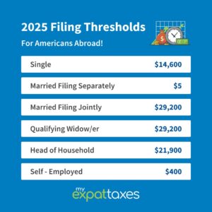 2025 US Tax Thresholds for Your 2024 Tax Return