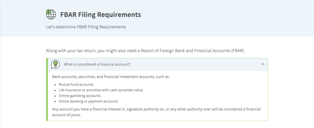 Foreign Financial Accounts Needed for FBAR Filing