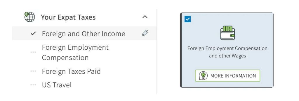 Steps for the Foreign Earned Income Exclusion, IRS Form 2555 using MyExpatTaxes