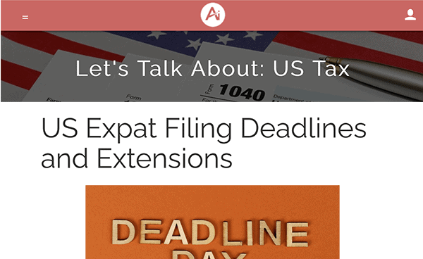 AngloInfo | US Expat Filing Deadlines and Extensions